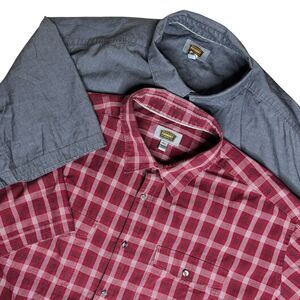 FOUNDRY Men’s 4XLT Tall Short Sleeve Button Down Shirts Lot Of 2 Casual Classic